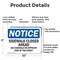 Signmission Sidewalk Closed Ahead Use Sidewalk On Opposite OSHA Notice Sign, Aluminum, 10in W x 7in L, 2PK OS-2PACK-NS-A-710-L-18322 - alternate 6